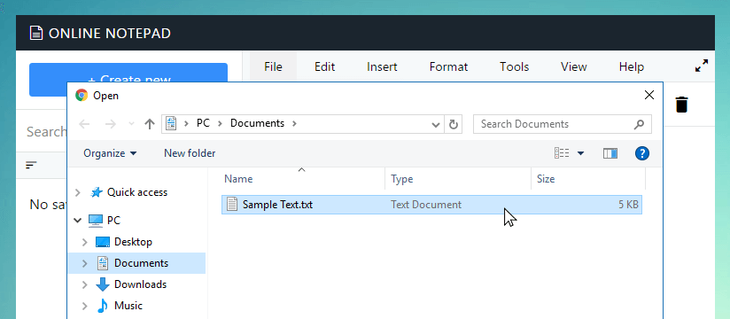 Open file dialog in Ismedia